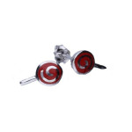 Srebrne kolczyki 925 czerwone lizaki 0,75g