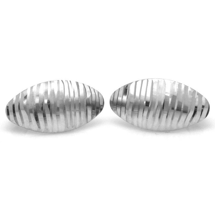 Srebrne kolczyki 925 owalne diamentowane 2,63g Srebrne kolczyki 925 owalne diamentowane 2,63g
