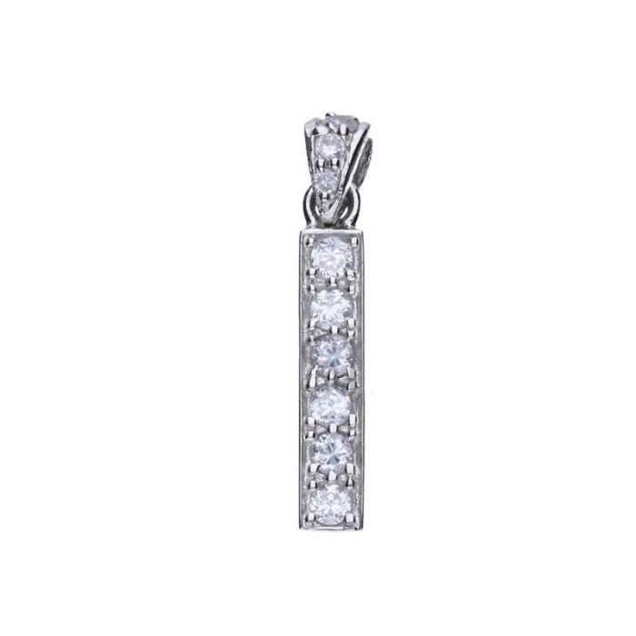 Srebrna zawieszka 925 LITERKA I Z CYRKONIAMI 1,45g Srebrna zawieszka 925 LITERKA I Z CYRKONIAMI 1,45g