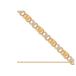 Złota bransoletka 585 FINEZYJNA Z BIAŁYM ZŁOTEM 18CM 4,05g
