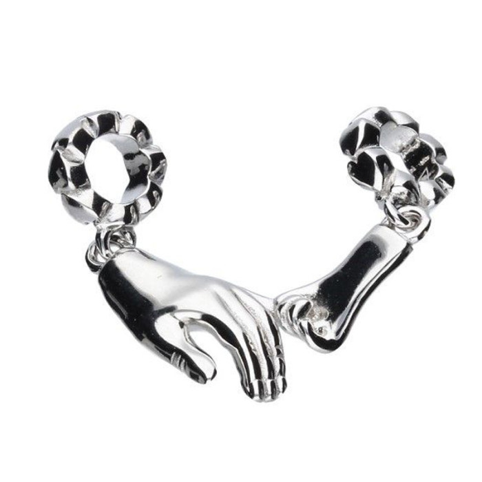 Srebrna zawieszka 925 bead dłonie złączone 3,76g Srebrna zawieszka 925 bead dłonie złączone 3,76g