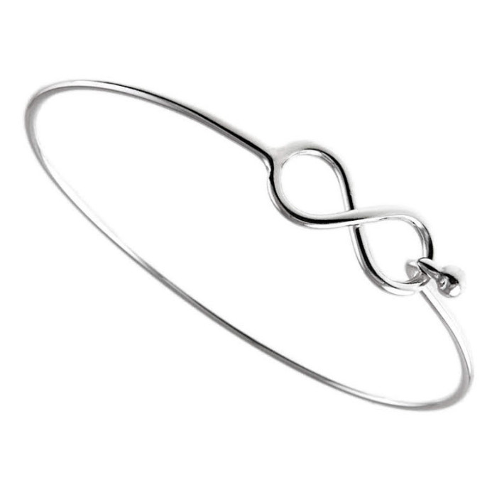SREBRNA BRANSOLETKA BANGLE 925 SZTYWNA NIESKOŃCZONOŚĆ SREBRNA BRANSOLETKA BANGLE 925 SZTYWNA NIESKOŃCZONOŚĆ