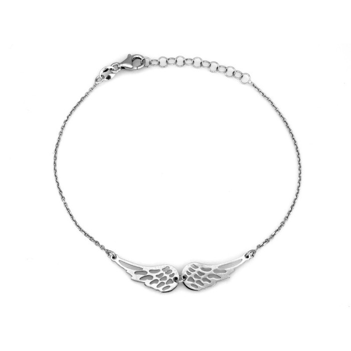 Srebrna bransoletka 925 z ażurowymi skrzydłami 1,65 g Srebrna bransoletka 925 z ażurowymi skrzydłami 1,65 g