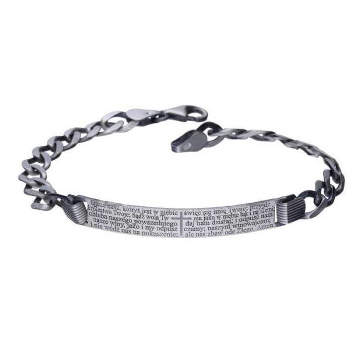 Srebrna bransoletka 925 Modlitwa "Ojcze Nasz" 9,30g Srebrna bransoletka 925 Modlitwa "Ojcze Nasz" 9,30g