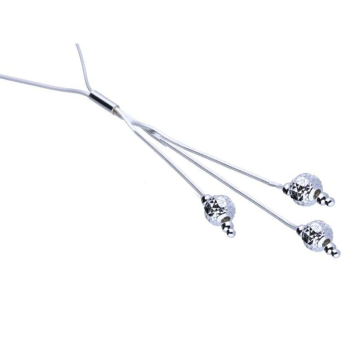 Srebrny naszyjnik 925 diamentowany z kuleczkami 5,33g Srebrny naszyjnik 925 diamentowany z kuleczkami 5,33g