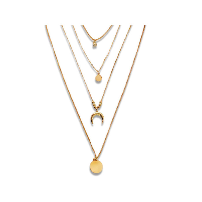 Naszyjnik księżyc choker przywieszka moneta Naszyjnik księżyc choker przywieszka moneta