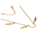 Srebrny złocony naszyjnik 925 choker piórka 3,60g