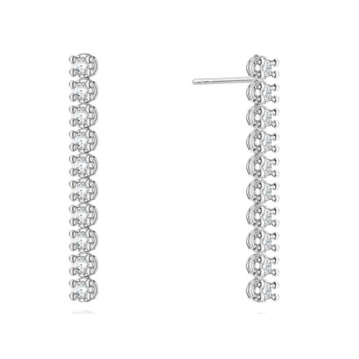 Złote kolczyki 585 wiszące diamenty białe złoto 0,80ct Złote kolczyki 585 wiszące diamenty białe złoto 0,80ct