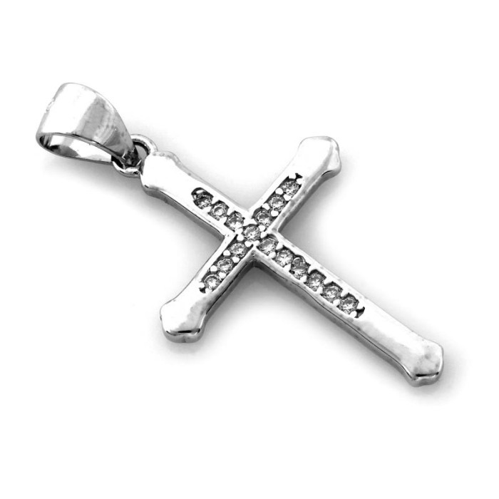 Srebrna zawieszka 925 KRZYŻYK Z CYRKONIAMI 1,22g Srebrna zawieszka 925 KRZYŻYK Z CYRKONIAMI 1,22g