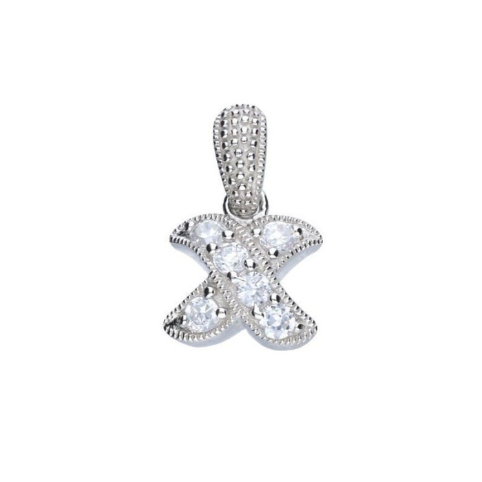 Srebrna zawieszka 925 X z cyrkoniami 2,63g Srebrna zawieszka 925 X z cyrkoniami 2,63g