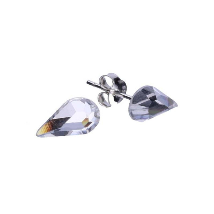 Srebrne kolczyki 925 z fasetowanym kryształem 1,50g Srebrne kolczyki 925 z fasetowanym kryształem 1,50g