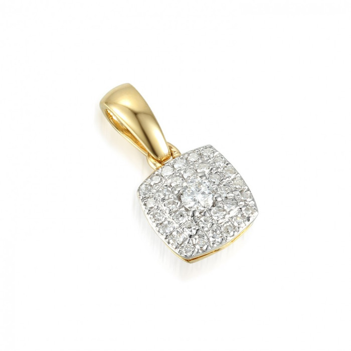 ZŁOTA ZAWIESZKA 585 DIAMENTY KWADRACIKI 0,50g ZŁOTA ZAWIESZKA 585 DIAMENTY KWADRACIKI 0,50g