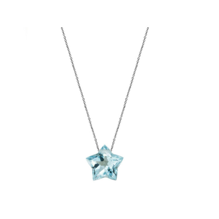 Srebrny naszyjnik 925 Serce kamień Topaz Srebrny naszyjnik 925 Serce kamień Topaz