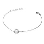 Srebrna bransoletka 925 CYRKONIA W OPRAWIE 1,65g