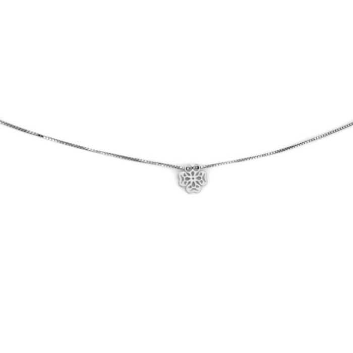 Srebrny naszyjnik 925 łańcuszek z koniczynką 1,33 g s Srebrny naszyjnik 925 łańcuszek z koniczynką 1,33 g s