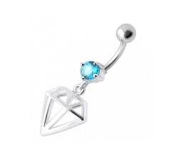 srebrny kolczyk piercing