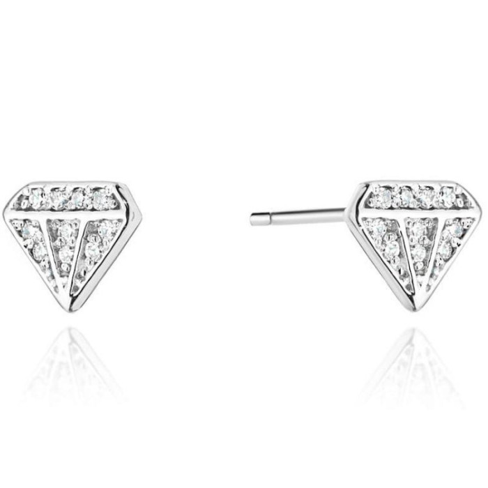 Złote kolczyki 585 diamenciki na sztyft 0,70g Złote kolczyki 585 diamenciki na sztyft 0,70g