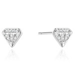 Złote kolczyki 585 diamenciki na sztyft 0,70g