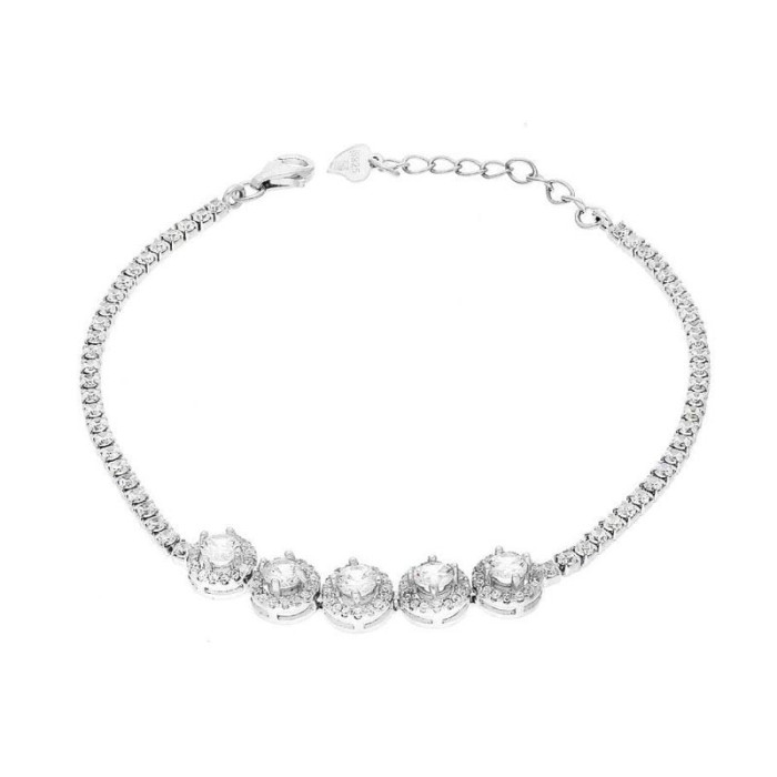 Srebrna bransoletka 925 ELEGANCKA Z CYRKONIAMI 6,25g Srebrna bransoletka 925 ELEGANCKA Z CYRKONIAMI 6,25g