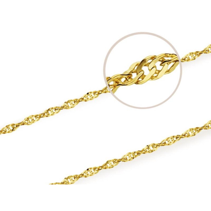Złoty łańcuszek 375 SPLOT SINGAPUR 45 cm 1,12g Złoty łańcuszek 375 SPLOT SINGAPUR 45 cm 1,12g