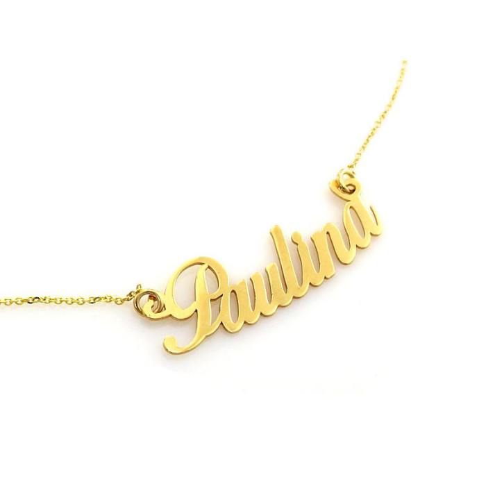 Złoty naszyjnik 585 celebrytka imię Paulina 2,51 g Złoty naszyjnik 585 celebrytka imię Paulina 2,51 g