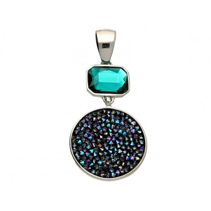 SREBRNA PRZYWIESZKA 925 KOŁO KRYSZTAŁKI SWAROVSKI SREBRNA PRZYWIESZKA 925 KOŁO KRYSZTAŁKI SWAROVSKI