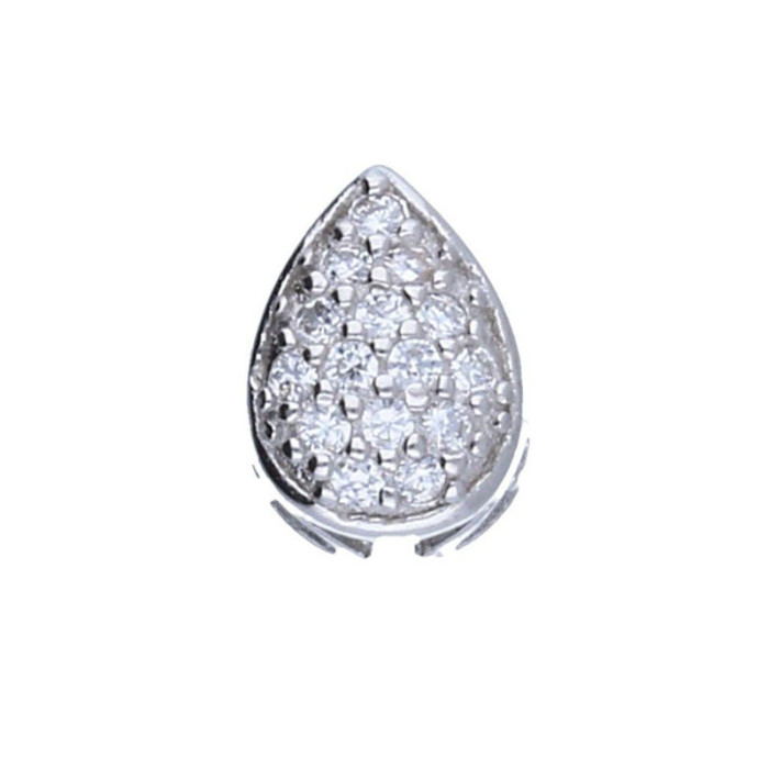 Srebrna zawieszka 925 charms łezka z cyrkoniami 0,64g Srebrna zawieszka 925 charms łezka z cyrkoniami 0,64g