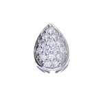 Srebrna zawieszka 925 charms łezka z cyrkoniami 0,64g