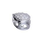 Srebrna zawieszka 925 charms łezka z cyrkoniami 0,64g