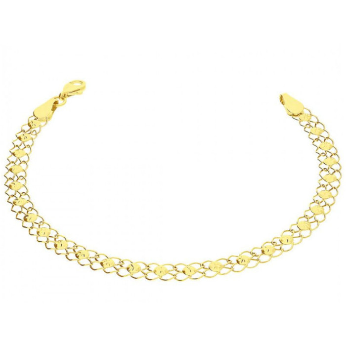 Złota bransoletka 375 taśma kółeczka 2,43g Złota bransoletka 375 taśma kółeczka 2,43g