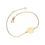 Złota bransoletka 333 geometryczna zawieszka 0,55 g