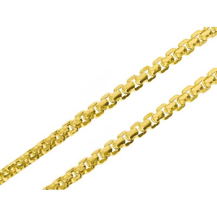 Złoty solidny łańcuszek 585 splot kostka 45cm 3,10g Złoty solidny łańcuszek 585 splot kostka 45cm 3,10g