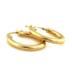 Złote kolczyki 585 grube gładkie kółka 23 mm