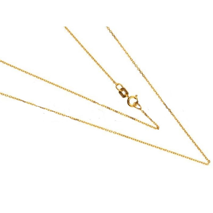 Złoty łańcuszek 585 ANKIER DIAMENTOWANY 42 cm 0,50g