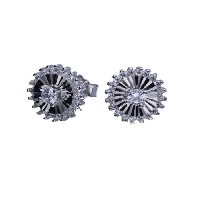 Srebrne kolczyki 925 kółka z cyrkoniami 2,67g Srebrne kolczyki 925 kółka z cyrkoniami 2,67g