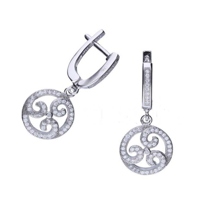 Srebrne kolczyki 925 eleganckie z cyrkoniami 4,88g Srebrne kolczyki 925 eleganckie z cyrkoniami 4,88g