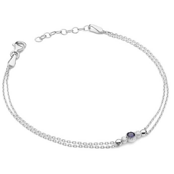 Złota bransoletka 585 diamenty szafir 1,70 g Złota bransoletka 585 diamenty szafir 1,70 g