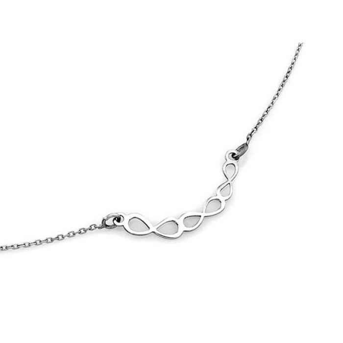 SREBRNY ŁAŃCUSZEK CELEBRYTKA 925 SYMBOL NIESKOŃCZONOŚCI SREBRNY ŁAŃCUSZEK CELEBRYTKA 925 SYMBOL NIESKOŃCZONOŚCI