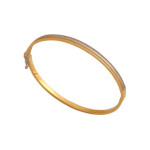 Złota bransoletka 585 BANGLE z CYRKONIAMI 7,50 g