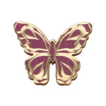 Złota zawieszka 585 fioletowy motyl 2,04 g