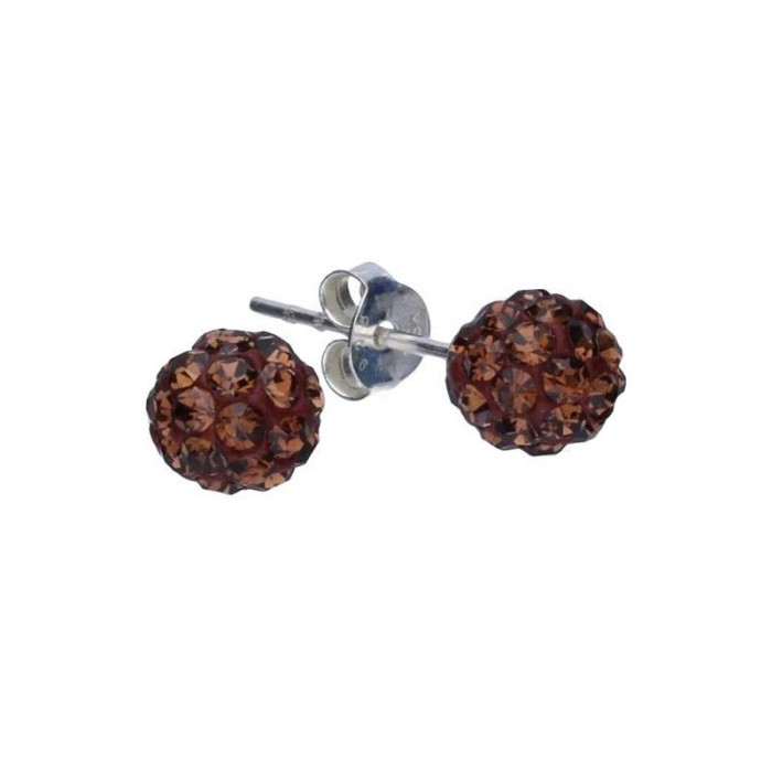 Srebrne kolczyki 925 kuleczki z kryształkami 0,75g Srebrne kolczyki 925 kuleczki z kryształkami 0,75g