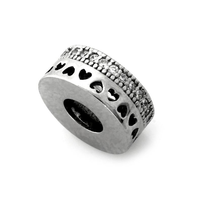 Srebrna zawieszka 925 DO BRANSOLETKI Z CYRKONIAMI 1,64g Srebrna zawieszka 925 DO BRANSOLETKI Z CYRKONIAMI 1,64g