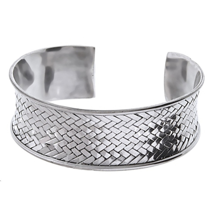 SREBRNA BRANSOLETKA 925 BANGLE PLECIONA 41,2G SREBRNA BRANSOLETKA 925 BANGLE PLECIONA 41,2G