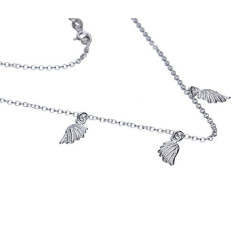 Srebrny naszyjnik 925 choker skrzydełka 3,17g