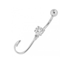 srebrne kolczyki piercing gładkie