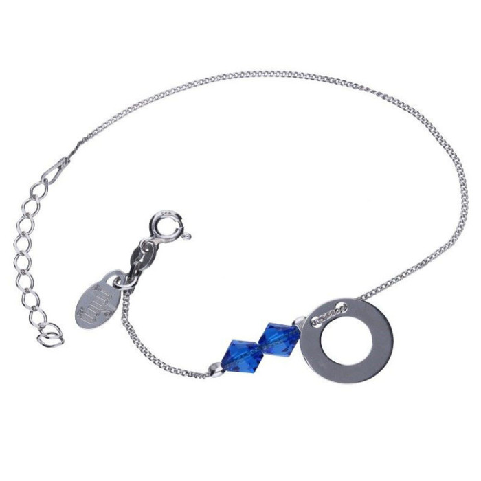 Srebrna bransoletka 925 oponka kryształki 2,05g Srebrna bransoletka 925 oponka kryształki 2,05g