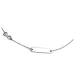 Srebrny naszyjnik 925 łańcuszek z blaszką infinity 2,19 g