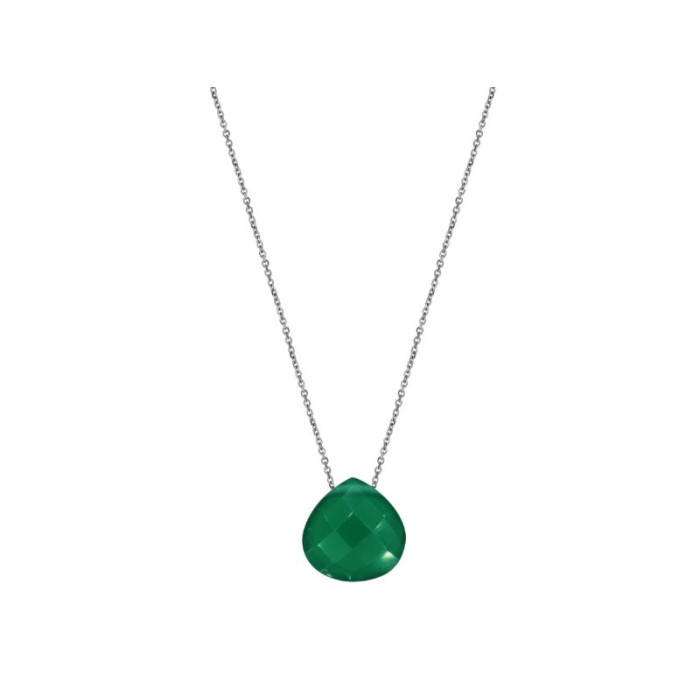 Srebrny naszyjnik 925 kamień Chalcedon Serce Srebrny naszyjnik 925 kamień Chalcedon Serce