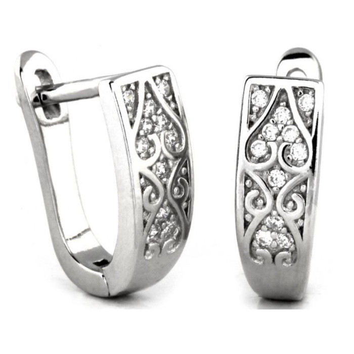 Srebrne kolczyki 925 blaszki z ornamentem Srebrne kolczyki 925 blaszki z ornamentem