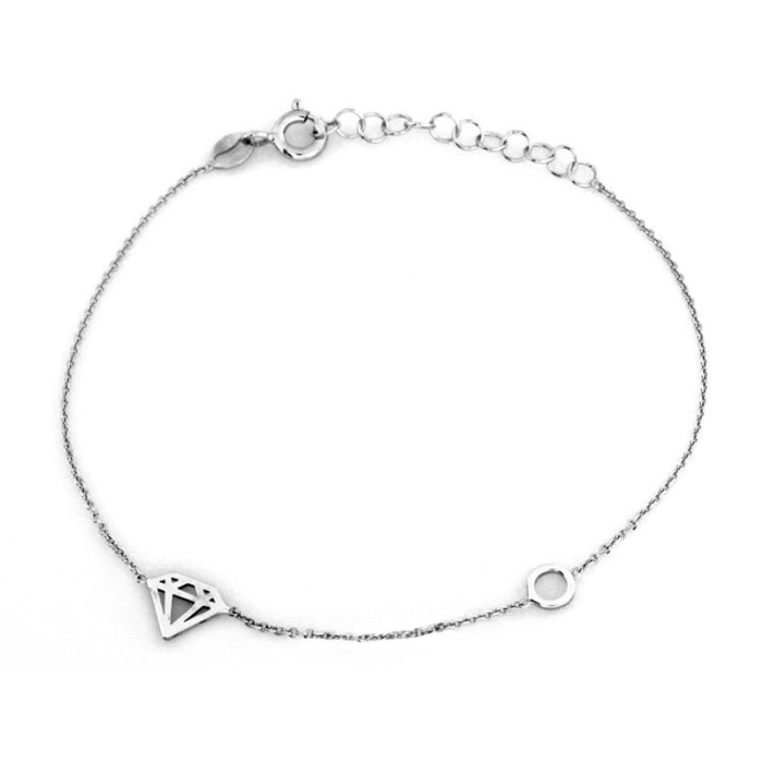 SREBRNA BRANSOLETKA 925 CELEBRYTKA ZAWIESZKA DIAMENT SREBRNA BRANSOLETKA 925 CELEBRYTKA ZAWIESZKA DIAMENT
